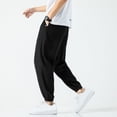 thumbnail image 4 of FRSASU Men's Jogger Pants, 5XL Casual Relaxed Fit, Lightweight Plus Size French Terry (Available in Big & Tall) Black, 4 of 7