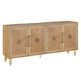 thumbnail image 6 of Tcbosik 4-Door Storage Cabinet, Buffet Sideboard with Adjustable Shelves, Coffee Bar Cabinet, Kitchen Credenza for Dining Room, Living Room, Hallway, Natural, 6 of 9