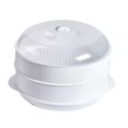 thumbnail image 1 of Microwave Oven Heating Steamer Basket Plastic Single/double Tier Food Container With Lid Steamed Bun Kitchen Cookware, 1 of 5