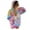 Multicolor, variant on Zpanxa Sweatshirt for Women Tie-Dye Print Hoodies Tops Loose Long Sleeve Hooded Pullvoer Coats Casual Drawstring Outerwear Pink S