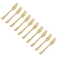 thumbnail image 2 of Cubiertos desechables Suministros de decoración resistente Utensilios Vajilla para fiestas Catering 10x tenedores dorados, 2 of 9