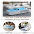 thumbnail image 5 of Hassch 51.2" LED Coffee Table with Storage Drawers and Open Shelves, Modern High Gloss Living Room Center Table, White, 5 of 9