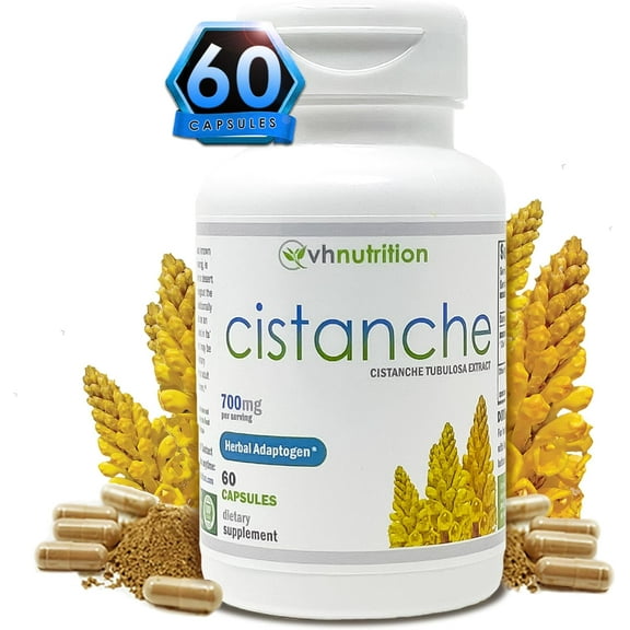 VH Nutrition CISTANCHE | Cistanche Capsules | Hormone Support Supplement for Men* | 700mg per Serving | Standardized Cistanche tubulosa Extract - 60 Capsules