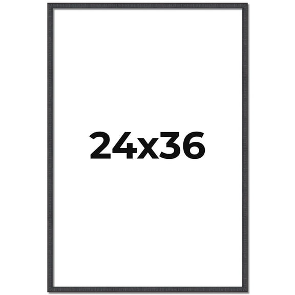 24x36 Rustic Brown Real Wood Picture Frame Width 0.75 inches | Interior Frame Depth 0.5 inches |