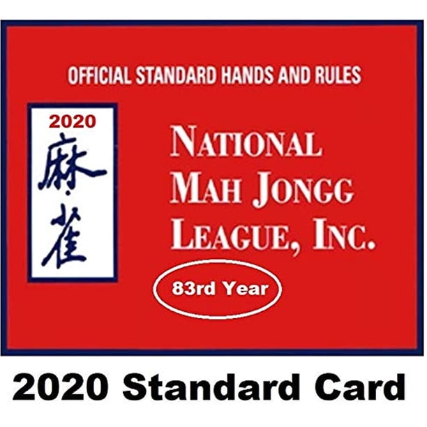 National Mah Jongg League 2020 Standard Size Card Mah Jongg Card 