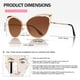 thumbnail image 5 of Gafas de Sol GQUEEN Sobredimensionadas Polarizadas con Montura Metálica Ojo de Gato, 5 of 7