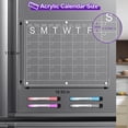 thumbnail image 5 of PloutoRich Dry Erase Board Calendar for Fridge, Acrylic Clear Magnetic Calendar Whiteboard Planner Board for Refrigerator, Reusable Calendar Whiteboard Includes Markers, 5 of 10
