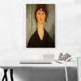 thumbnail image 2 of ARTCANVAS Portrait of a Young Woman 1918 Canvas Art Print by Amedeo Modigliani - Size: 26" x 18" (0.75" Deep), 2 of 9