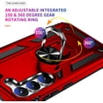 thumbnail image 4 of for S23 Case Samsung S23 5G Phone Case Galaxy S23 Case,Military-Grade Protective Samsung Galaxy S23 Cover with Ring Car Mount Kickstand for Samsung Galaxy S23/S23 5G - Red, 4 of 12