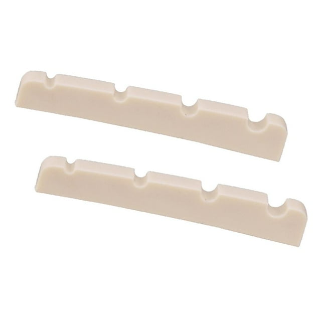 2 piezas de de bajo eléctrico con tuercas ranuradas para de Blanco Yuyangstore Tuerca de bajo eléctrico de 4 cuerdas
