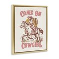 thumbnail image 3 of Stupell Industries Rustic Lodge Pastel Come On Cowgirl Gold Floating Frame Canvas Art, 25 x 31, by Victoria Barnes, 3 of 8