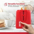 thumbnail image 4 of Holstein Housewares 2-Slice Toaster with Defrost and Reheat Function, Red, 4 of 10