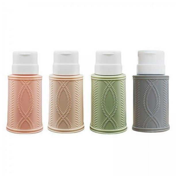 Dispensador de Botellas de Líquido Vacío con Empuje Hacia Abajo, 2x4 Piezas, para Esmalte de Uñas, Diseño de Alta Calidad 3 piezas