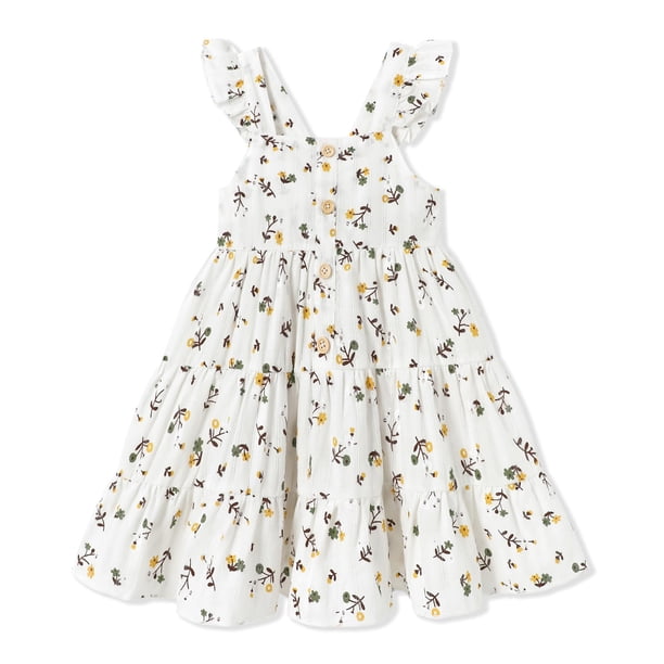 Vestido DeeFant sin mangas con estampado floral para niñas de 5 a 6 años