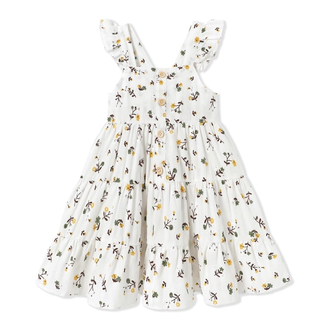 Vestido DeeFant sin mangas con estampado floral para niñas de 5 a 6 años