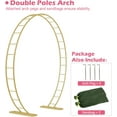 thumbnail image 4 of ZXNYH Extra Large Garden Arch 7.2Ft Wide 9.2Ft High, Wedding Arch for Ceremony, Outdoor Garden Trellis for Climbing Plant, Metal Balloon Arches Backdrop Stand with Prongs Base, Black, 4 of 8