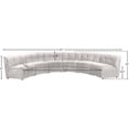 thumbnail image 7 of Meridian Furniture Limitless Cream Velvet Modular 6 Piece Sectional, 7 of 7