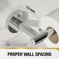 thumbnail image 5 of HITSLAM Toilet Paper Holder Wall Mount,Double Post Pivoting Toilet Paper Roll Holder,Chrome Bathroom Toilet Paper Holder for SUS 304 Stainless Steel, 5 of 10