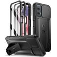 thumbnail image 1 of Poetic Revolution Case for Moto G Power 5G 2024 [Not Fit 2023 Version], [Slide Camera Cover], Full-Body Shockproof Cover with Kickstand and Built-in-Screen Protector, Black, 1 of 5