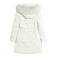 thumbnail image 4 of BRGZLK Women'S Winter Long Parka Coat Waterproof Parka Jacket Trendy Coat Padded Hooded Warm Cotton Quilted Outdoor Jacket Puffer Overcoat Maxi Puffer Coat Lady Long Coats Parka Jacket, 4 of 7