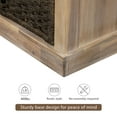 thumbnail image 6 of Rustic Storage Bench with 3 Removable Classic Rattan Baskets and Removable Cushion - Entryway Storage Bench-Brown, 6 of 9