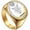 Gold Capricorn, variant on Unisex Stainless Steel Dome Solid Plain 12 Constellation Horoscope Zodiac Signet Ring