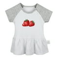 thumbnail image 1 of Fruit Strawberry Pattern Dresses For Baby, Newborn Babies Skirts, Infant Princess Dress, 0-24M Kids Graphic Clothes (Gray Raglan Dresses, 18-24 Months), 1 of 4