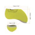 thumbnail image 2 of Unique Bargains Protection Sleeve Visible Window Golf Club Iron Head Covers Yellow 10 Pack, 2 of 5