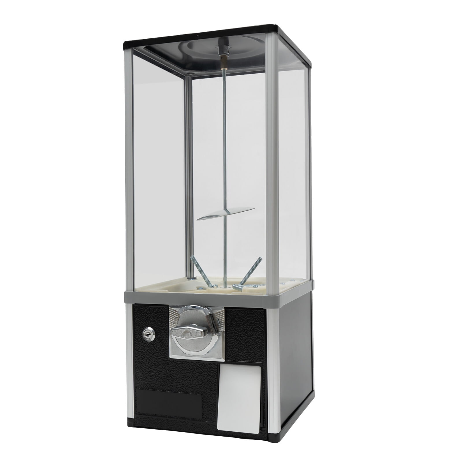 Vending Machine, Commercial Toy Candy Capsule Vending Machine, Classic Gumball Machine, 4x25 Dual Side Coin Operators Prize Machine Dispenser Candy Machine for Gaming Store, with Keys (Black)