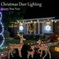 Cathery Reindeer Christmas Decorations, Lightup Outdoor 3Piece