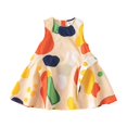 thumbnail image 3 of Cethrio Kids Girls Sundresses- Cute Printed Cotton Sleeveless Fashion Grils Summer Dresses Yellow Size 2T, 3 of 6