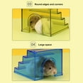 thumbnail image 7 of 2 in 1 Hamster Climbing Ladder House Safe Odor-free Platform Toy 3 Steps Stairs Non-slip Acrylic Shelter Nest for Small Animals Gerbils Guinea Pig, 7 of 7