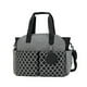 thumbnail image 4 of Bolsa de pañales impermeable, bolso de hombro, bolso multifuncional para pañales de bebé, momia Negro Gris, 4 of 9