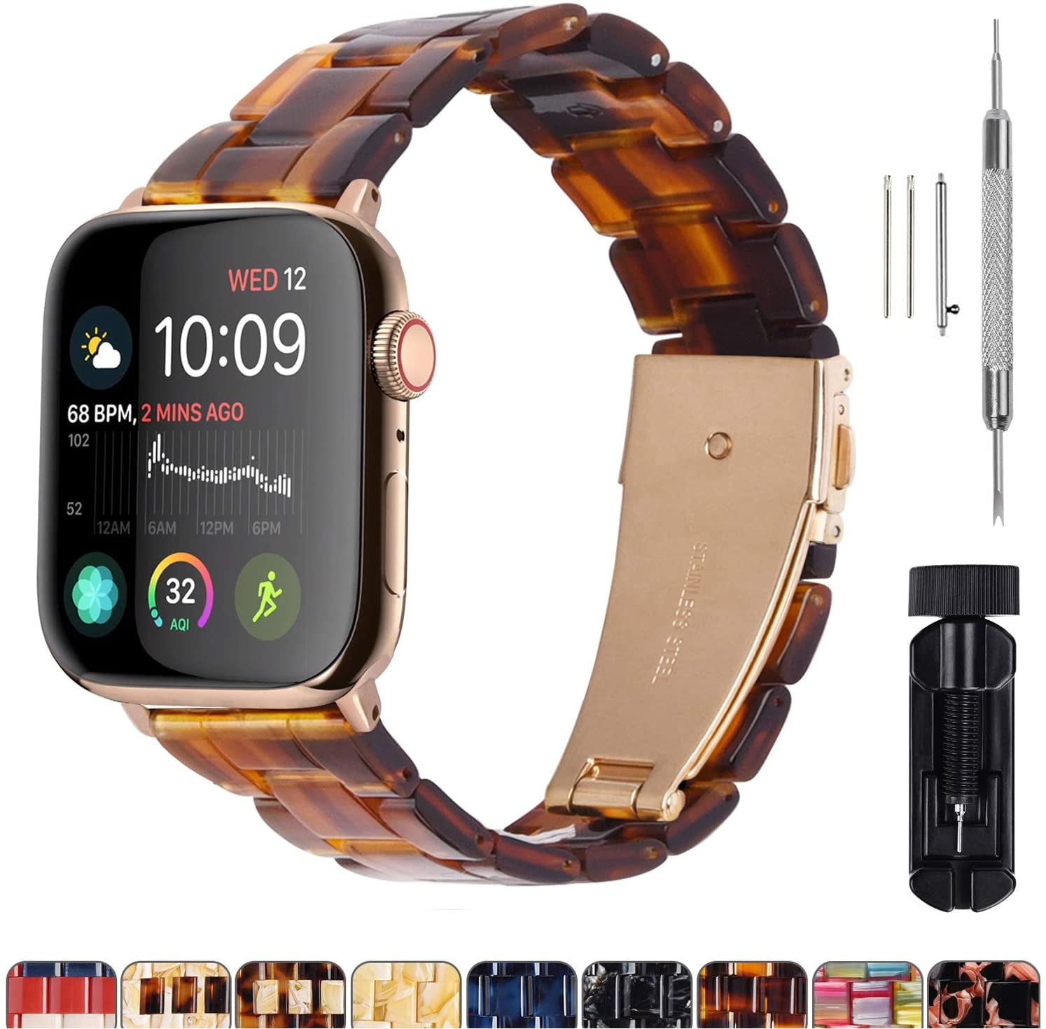 Fullmosa Compatible Apple Watch 40mm/44mm, Fullmosa Bright Resin Apple