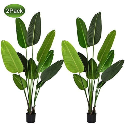 Artificial Silk Bird of Paradise Palm Tree Potted Plant Artificial Silk Bird of Paradise Palm Tree Potted Plant