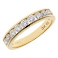 thumbnail image 2 of 18ct Gold Jewelco London 3/4ct Diamond 9 Stone Channel Set Eternity Ring 3mm, 2 of 6