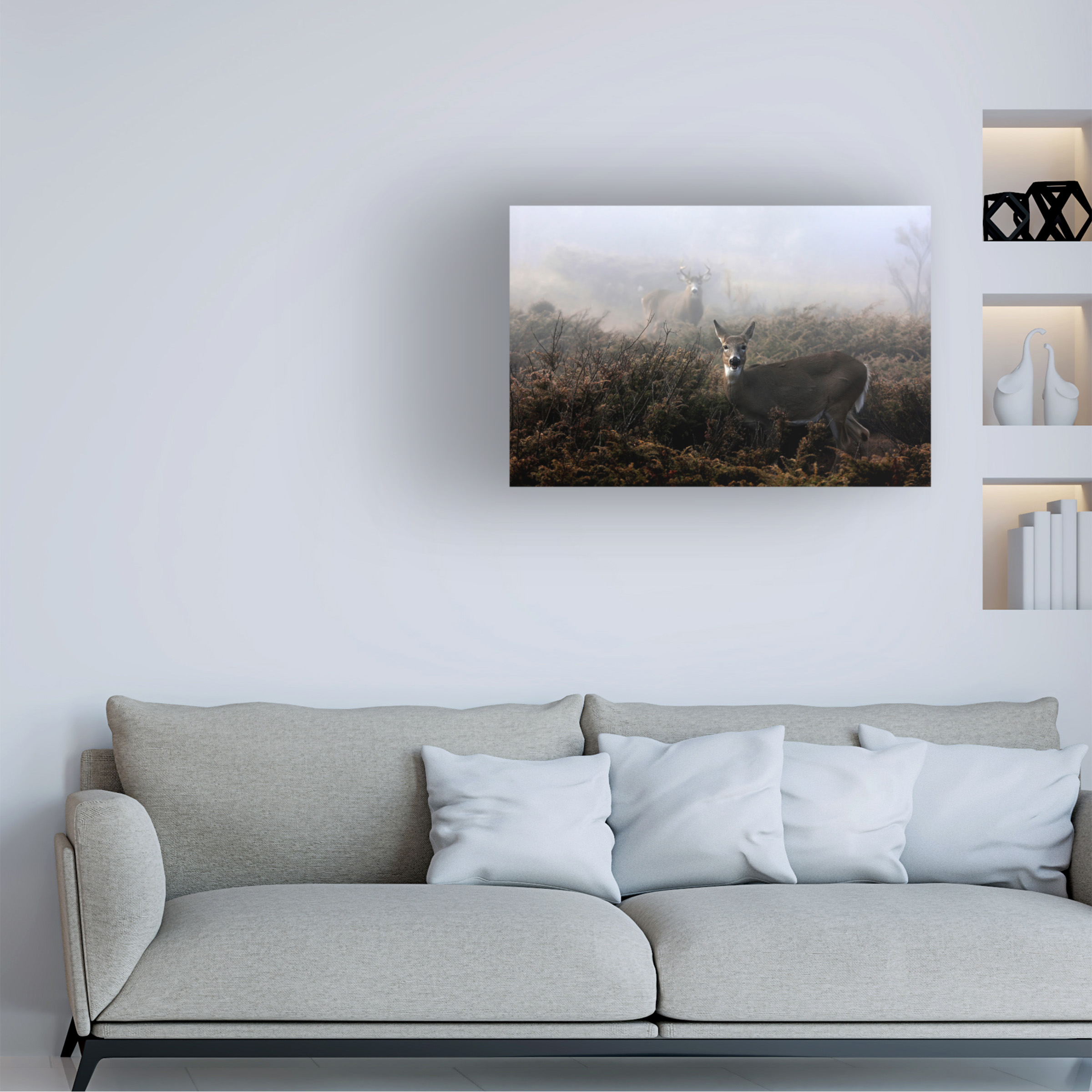 Jim Cumming 'The Rut In On - White-Tailed Deer' Canvas Art