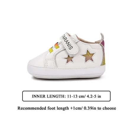

TARANIS Baby Girls Star Pattern Lightweight Crib Shoes Comfy Outdoor Walking Shoes For Toddler Newborn Infant Baby Boys Shoes Spring And Summer