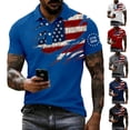 thumbnail image 3 of IYYVV 250th Anniversary Printed Men's Casual Polo Shirt 250 Years of Shirt American Flag Printed Patriotic Clothes White XL, 3 of 3