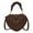 Coffee, variant on Womens Cute Heart Shape Crossbody Shoulder Bag Leather Zip Top Handle Satchel Fashion Small Handbags Purse
