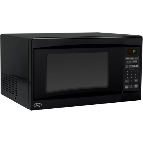 oster 1.1 cu ft microwave black