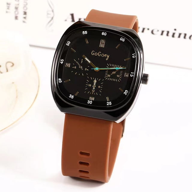Reloj de cuarzo electrónico deportivo informal para hombre y mujer con correa de silicona y esfera grande para estudiantes de moda