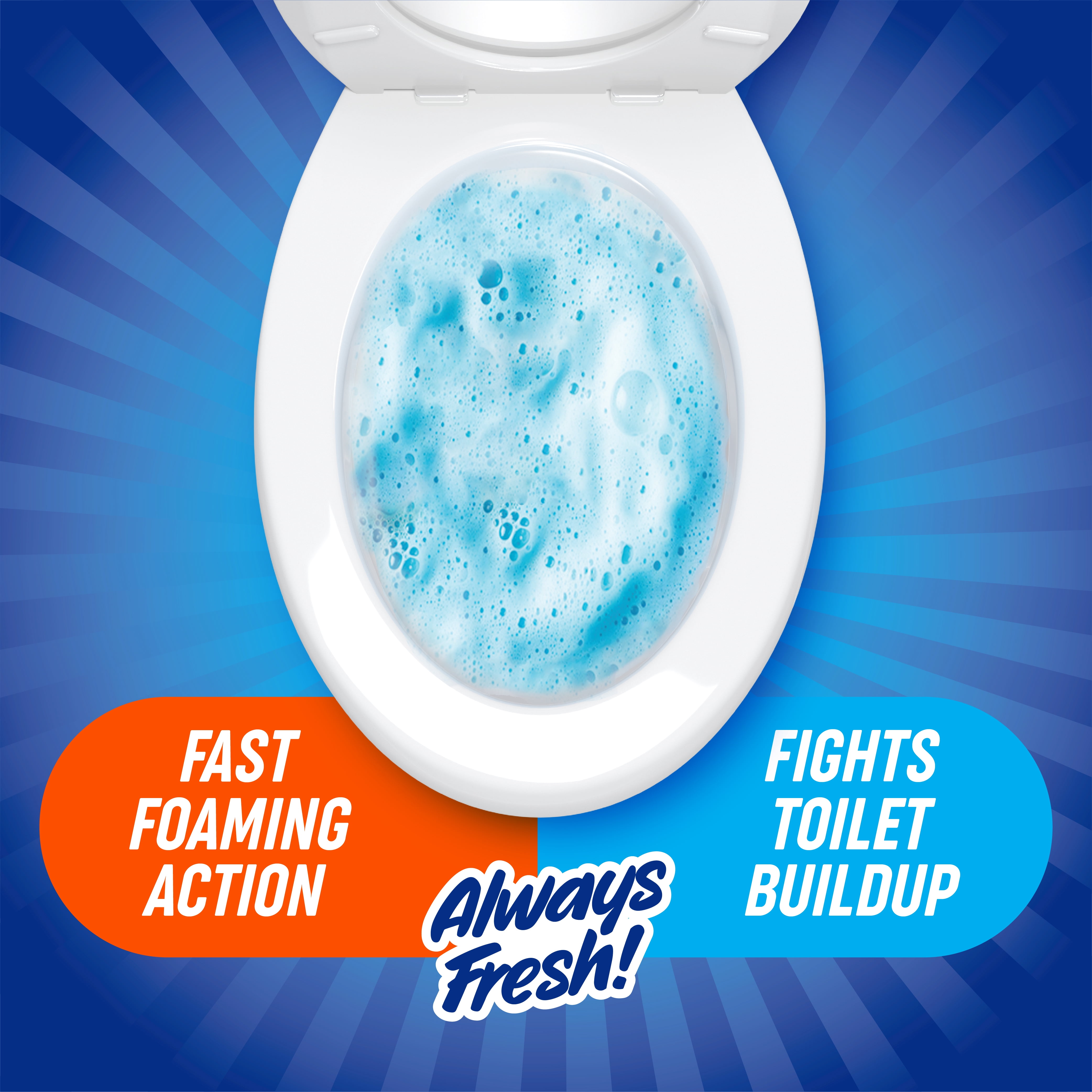 Ty-D-Bol Ultra Foam Citrus Scent Toilet Bowl Cleaner, 8 Packets