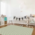 thumbnail image 3 of Area Rugs 5x8 Ft Striped Abstract Chevron White Line Sage Green Bohemian Non-Slip Washable Rug Indoor Rug Floor Mats Non Shedding Carpet for Living Room Bedroom Dining Room Home Decor, 3 of 8