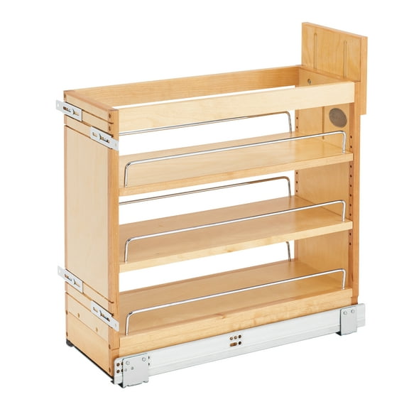 Rev-A-Shelf 8" Door/Drawer Base Soft-Close Cabinet Organizer, 448-BDDSC-8C