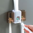 thumbnail image 1 of Estante de almacenamiento para cepillos de , organizador de sin taladro, dispensador de de de montaje en pared para el BLESIY Estante para cepillos de dientes, 1 of 8