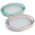 thumbnail image 3 of SAMMART 23L (6 Gallons) Set of 2 Collapsible Plastic Laundry Basket - Oval Tub - Foldable Storage Container/Organizer - Portable Washing Tub - Space Saving Laundry Hamper, 3 of 9