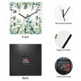 thumbnail image 2 of Sage Green Eucalyptus Wooden Wall Clock Silent Non Ticking, Farmhouse Botanical Leaves Square Wall Clocks Battery Operated, Decor Clock for Home Office, Living Room, Kitchen, 12 Inch, 2 of 9