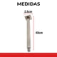 thumbnail image 2 of Brazo De Techo Satinado Cuadrado Para Regadera De 1/2 Pulgada Con Chapeton Meer CUE-022, 2 of 4