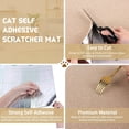 thumbnail image 5 of Self-Adhesive Cat Scratch Protector Carpet - Cut-to-Fit, DIY Customizable Protector for Furniture, Walls, Shelves & Couches((Khaki,15.7”*39.4”), 5 of 9